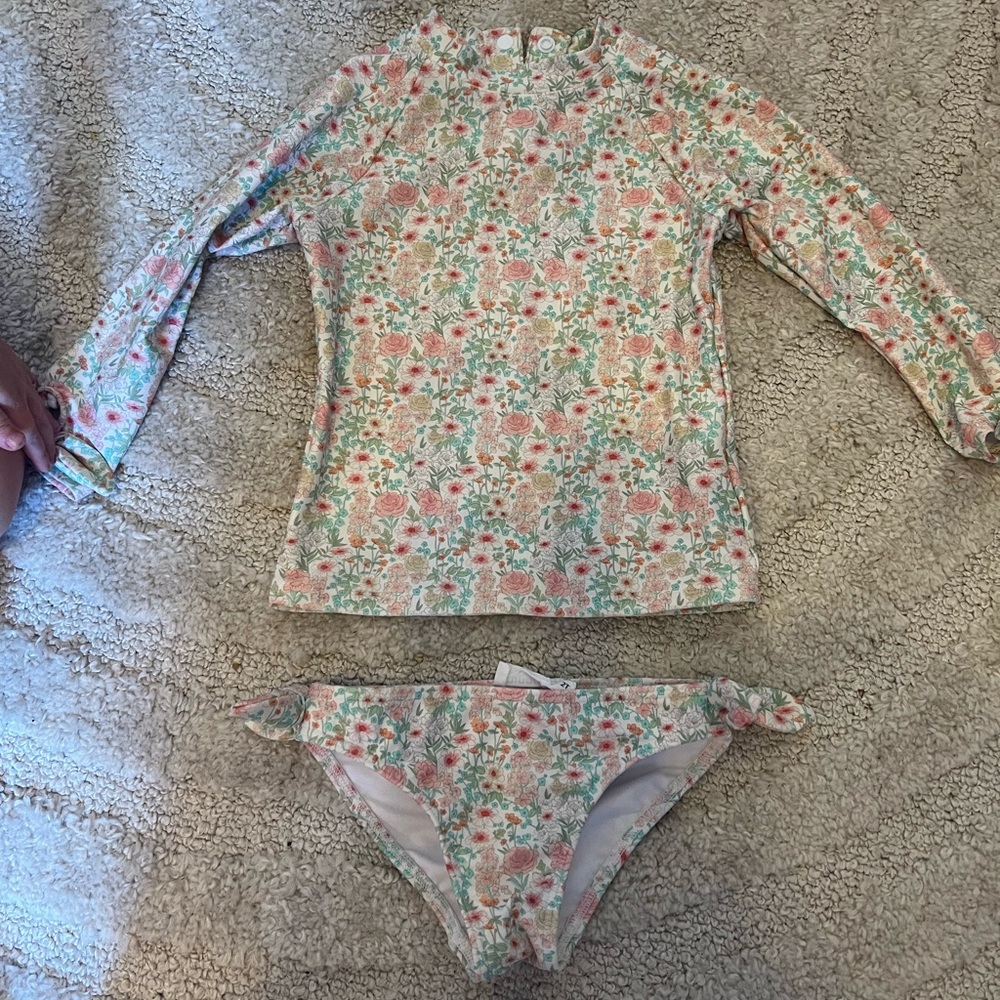Minnow floral Long Sleeve Swimsuit Set